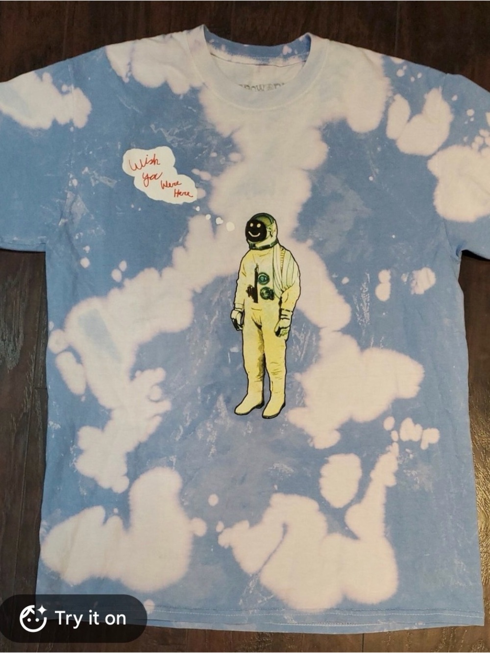 Tie-Dye Astronaut Graphic Tee - Blue